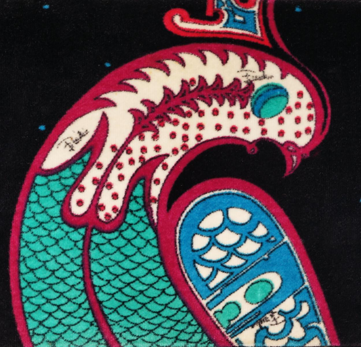 Vintage 1960s Pucci Velvet Clutch Purse - Bird of Paradise Print - Poppy's Vintage Clothing