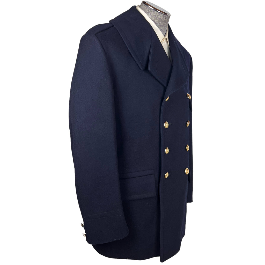 Vintage RCMP Pea Coat Canadian Mounties Navy Wool 1981 Sz M