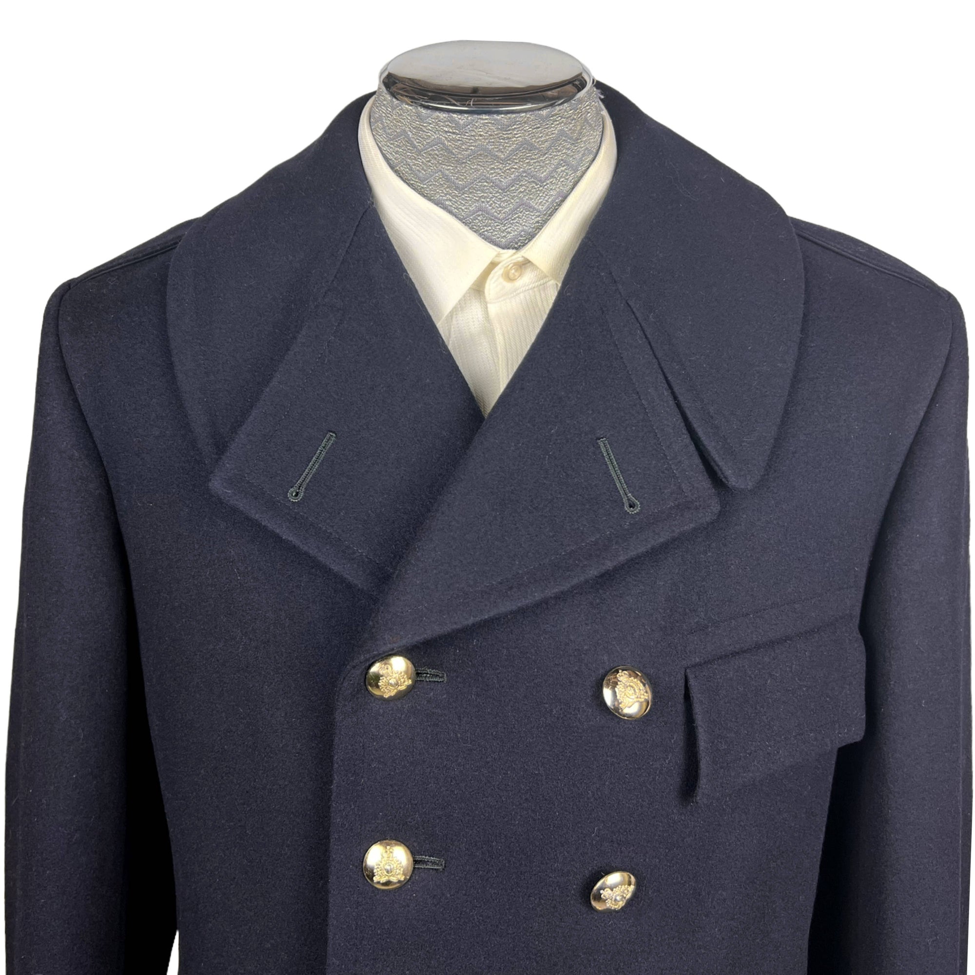 Vintage RCMP Pea Coat Canadian Mounties Navy Wool 1981 Sz M