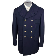 Vintage RCMP Pea Coat Canadian Mounties Navy Wool 1981 Sz M