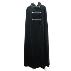 Vintage 60s Black Velvet Cape Hooded Rain Master Canada Sz M - Poppy's Vintage Clothing