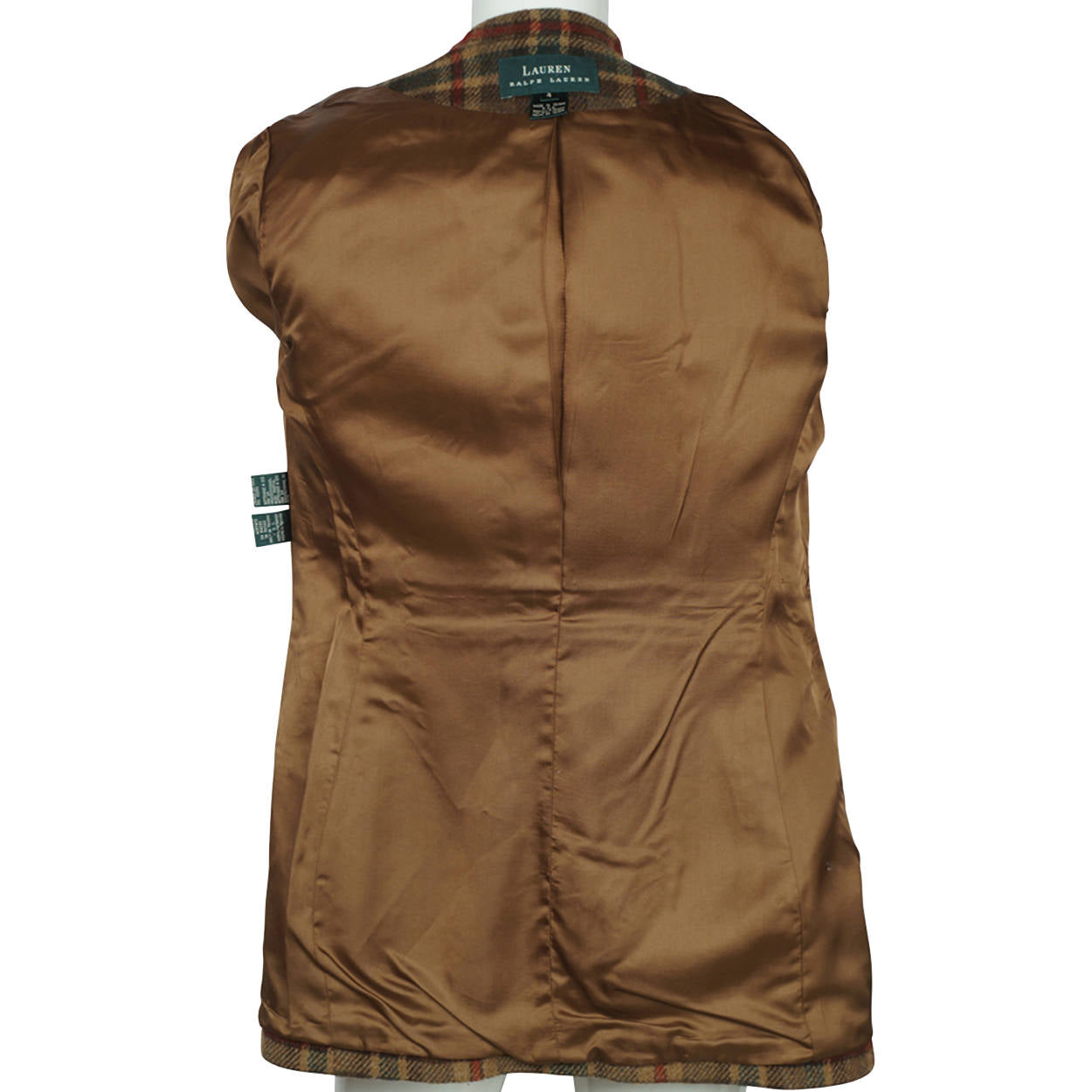 Lauren by Ralph Lauren Plaid Jacket Hunting Blazer Green Label Ladies Size 4 - Poppy's Vintage Clothing