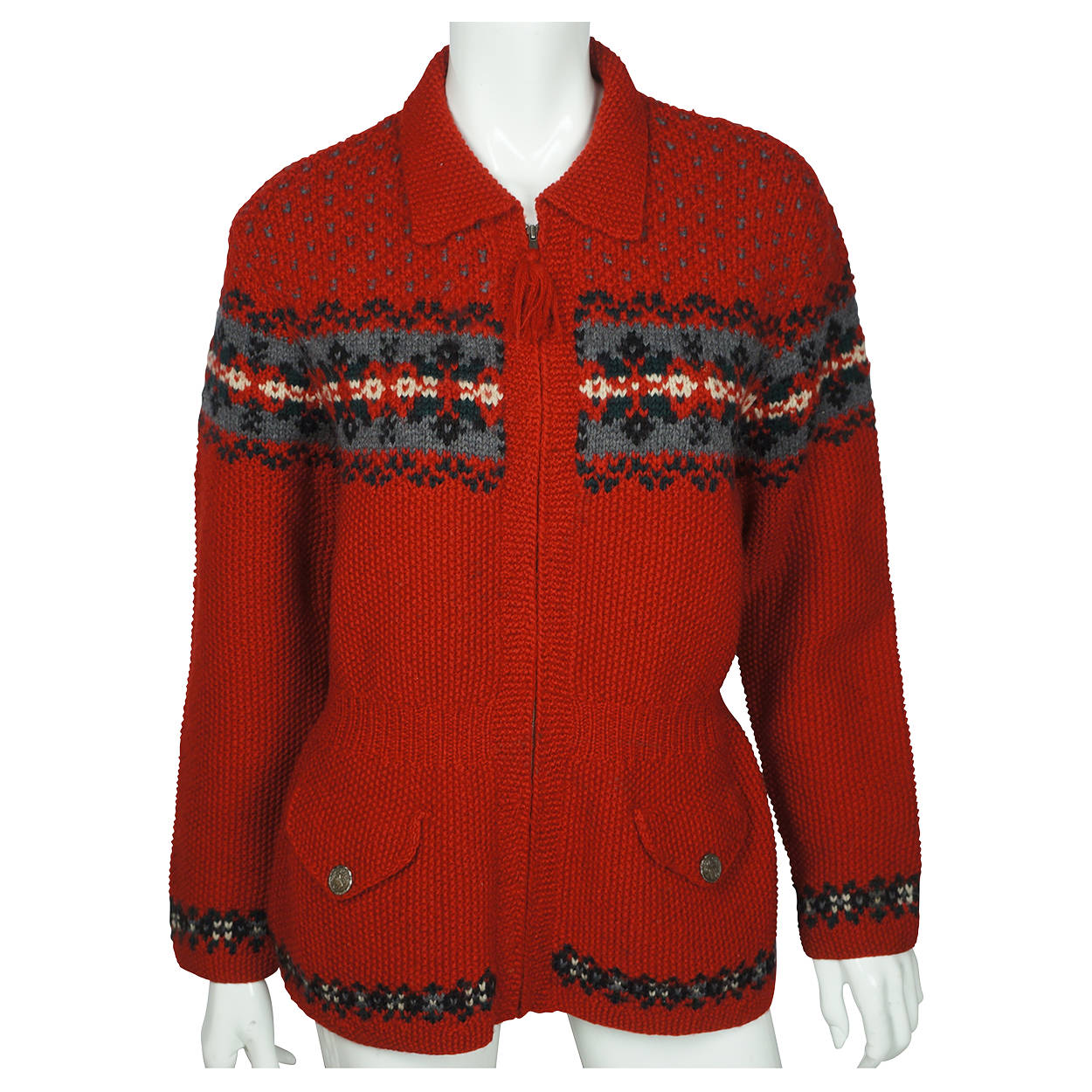 Hand Knit, Sweaters, Vintagehand Knit Sweater Vest Teddy Bear Hat Scarf  Red Green Xl