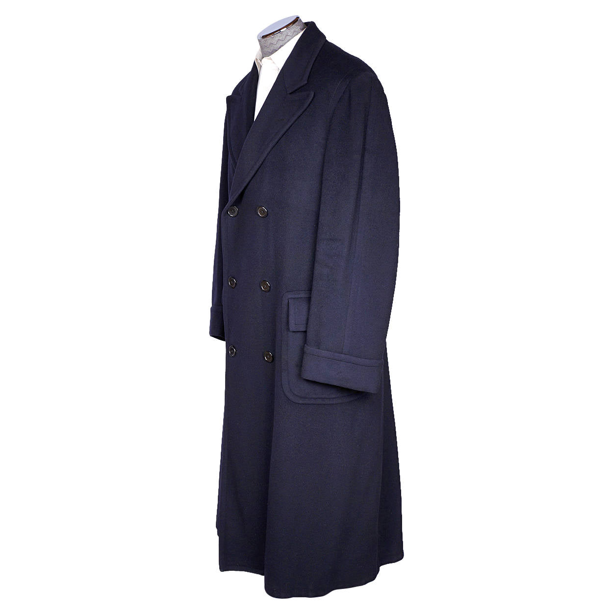 Vintage Ralph Lauren Polo Overcoat 1980s Made in USA Quality Coat Size 44 Long - Poppy's Vintage Clothing
