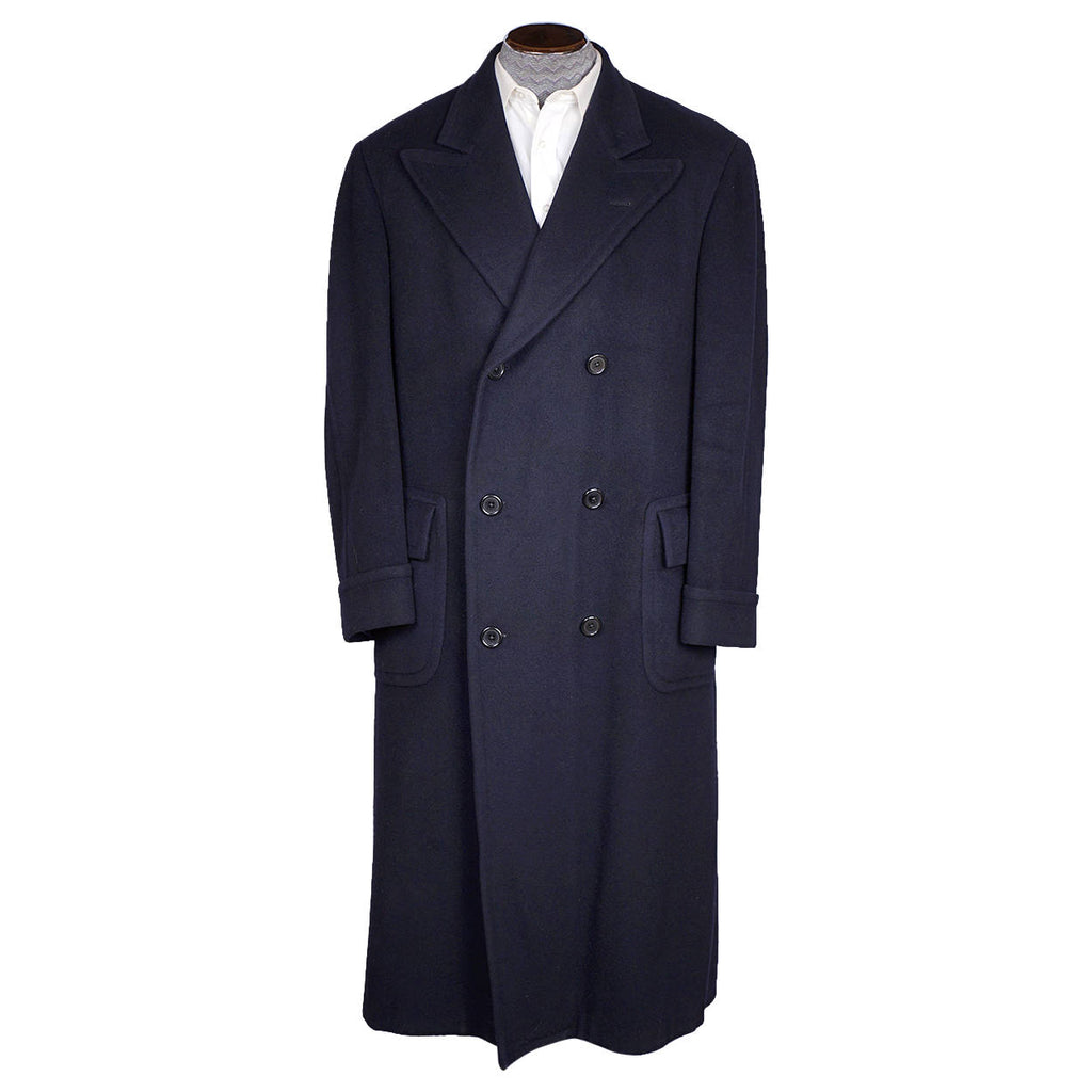 Vintage Ralph Lauren Polo Overcoat 1980s Made in USA Quality Coat Size 44 Long - Poppy's Vintage Clothing