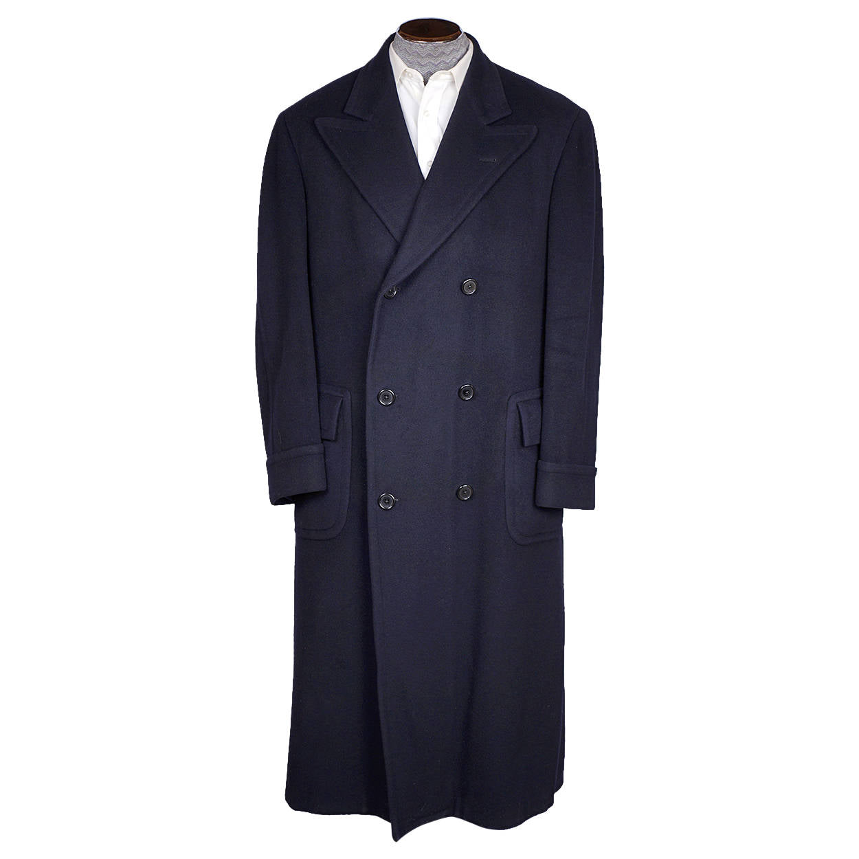 Vintage Ralph Lauren Polo Overcoat 1980s Made in USA Quality Coat Size 44 Long - Poppy's Vintage Clothing