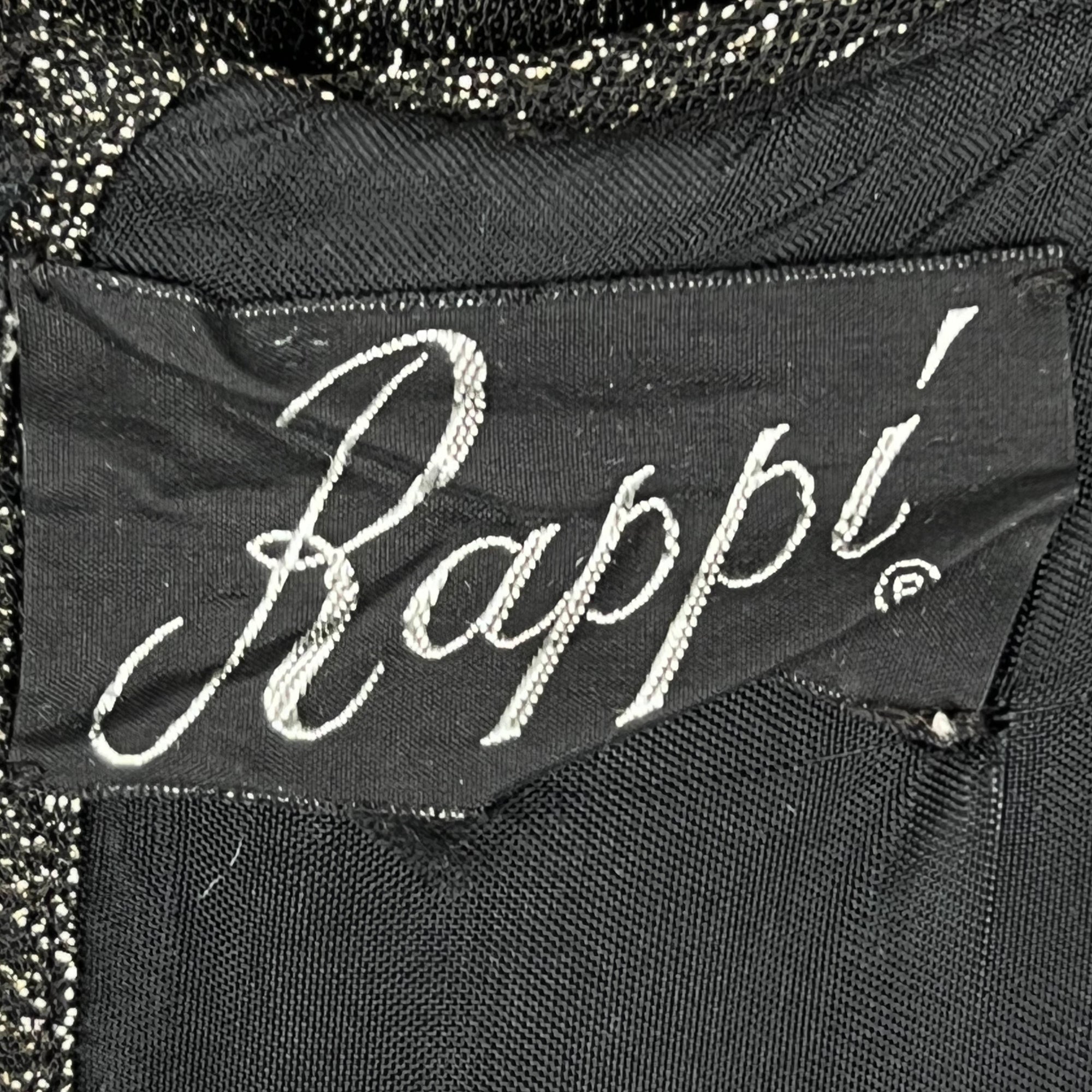 Vintage 1960s Black and Silver Lurex Dress by Rappi Size M