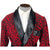 Vintage 1950s Leopard Print Smoking Jacket Red Corduroy Sz M