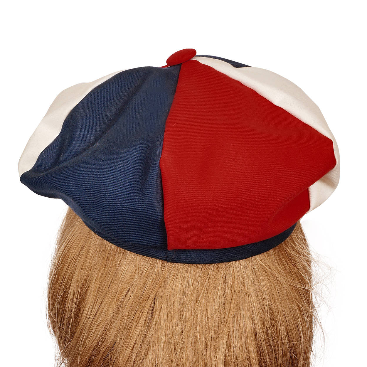 Vintage 60s Red White and Blue Beret Patriotic July 4 Hat Ladies Size S M - Poppy's Vintage Clothing