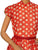 Rockabilly Style 1950s Dress Red with White Polka Dots Size S / M - Poppy's Vintage Clothing