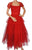 Vintage 1950s Red Tulle Party Dress by Rappi for Saks Fifth Avenue - Poppy's Vintage Clothing
