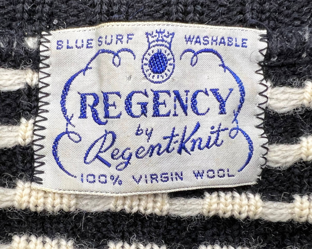 Vintage 1950s Rockabilly Pullover Sweater Regency Wool Sz M