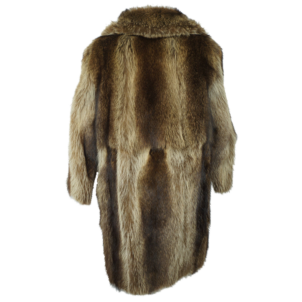 Vintage Mens Raccoon Fur Coat 