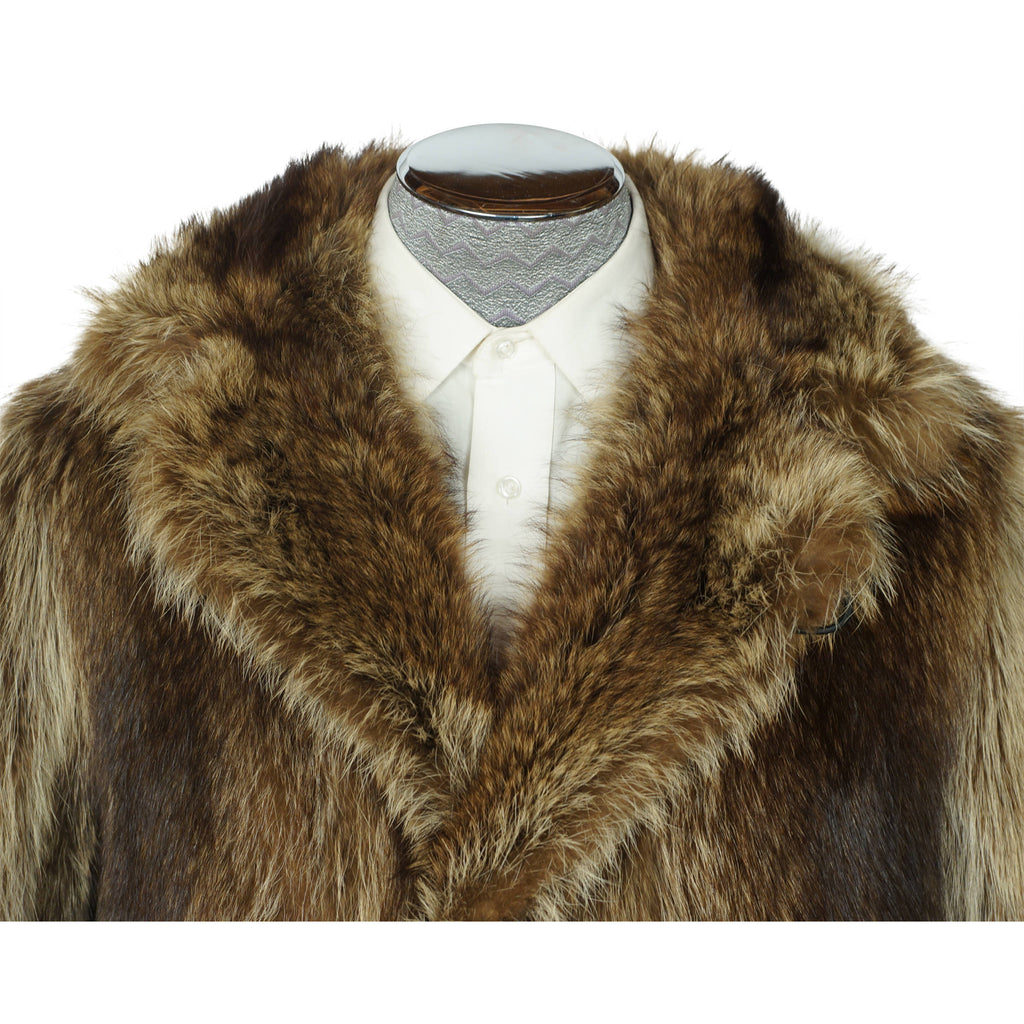 Vintage Mens Raccoon Fur Coat 