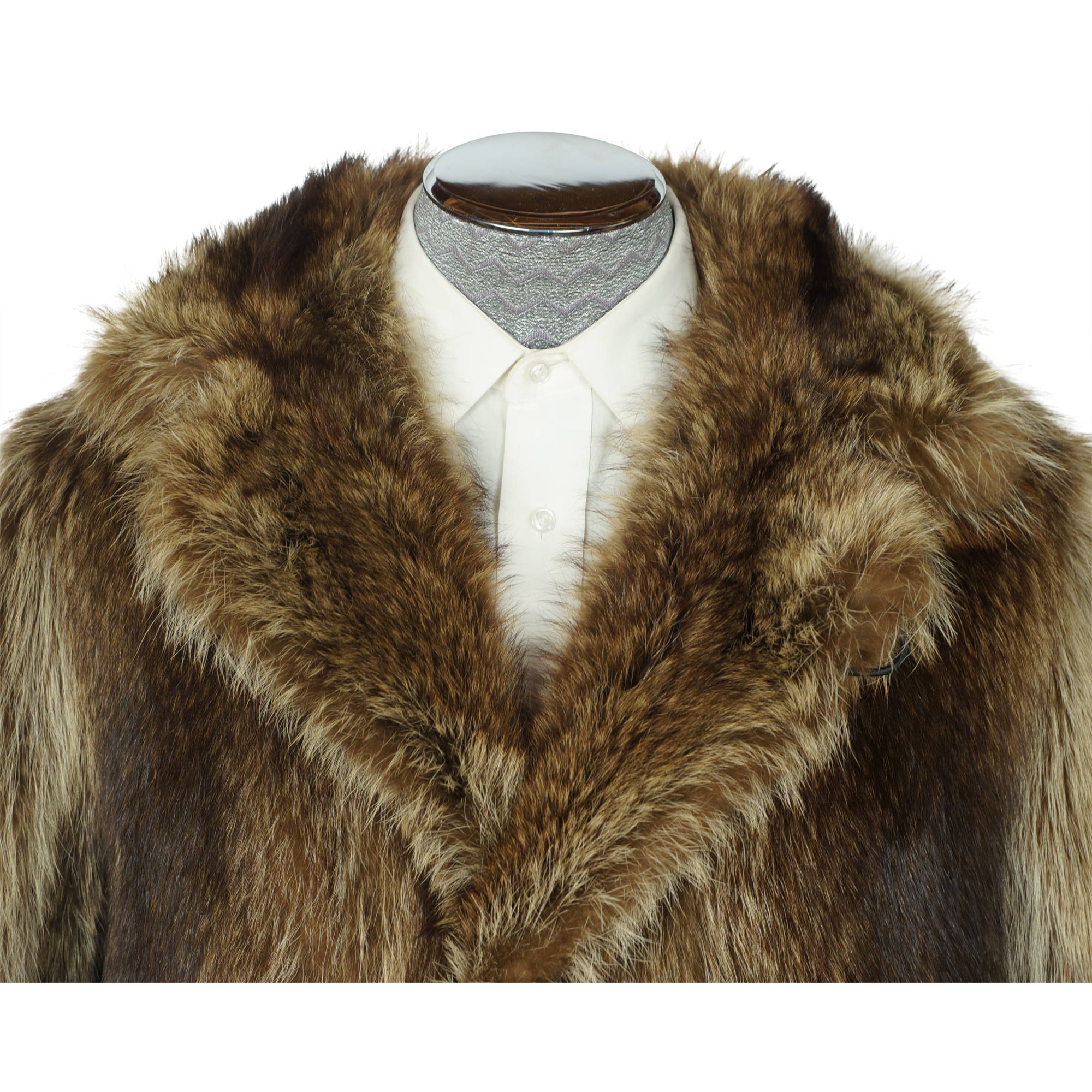Vintage Mens Raccoon Fur Coat 