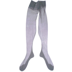 Vintage 50s Grey Nylon Stockings Seamed Cuban Heel Rendezvous Brand Zellers NOS - Poppy's Vintage Clothing