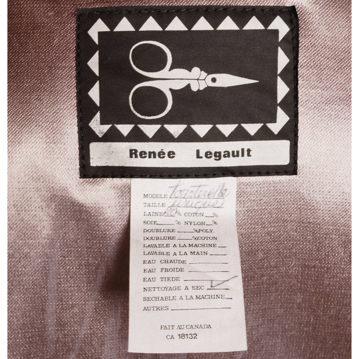 Vintage 1980s Wool Poncho Cape - Montreal Designer - Renee Legault - Poppy's Vintage Clothing