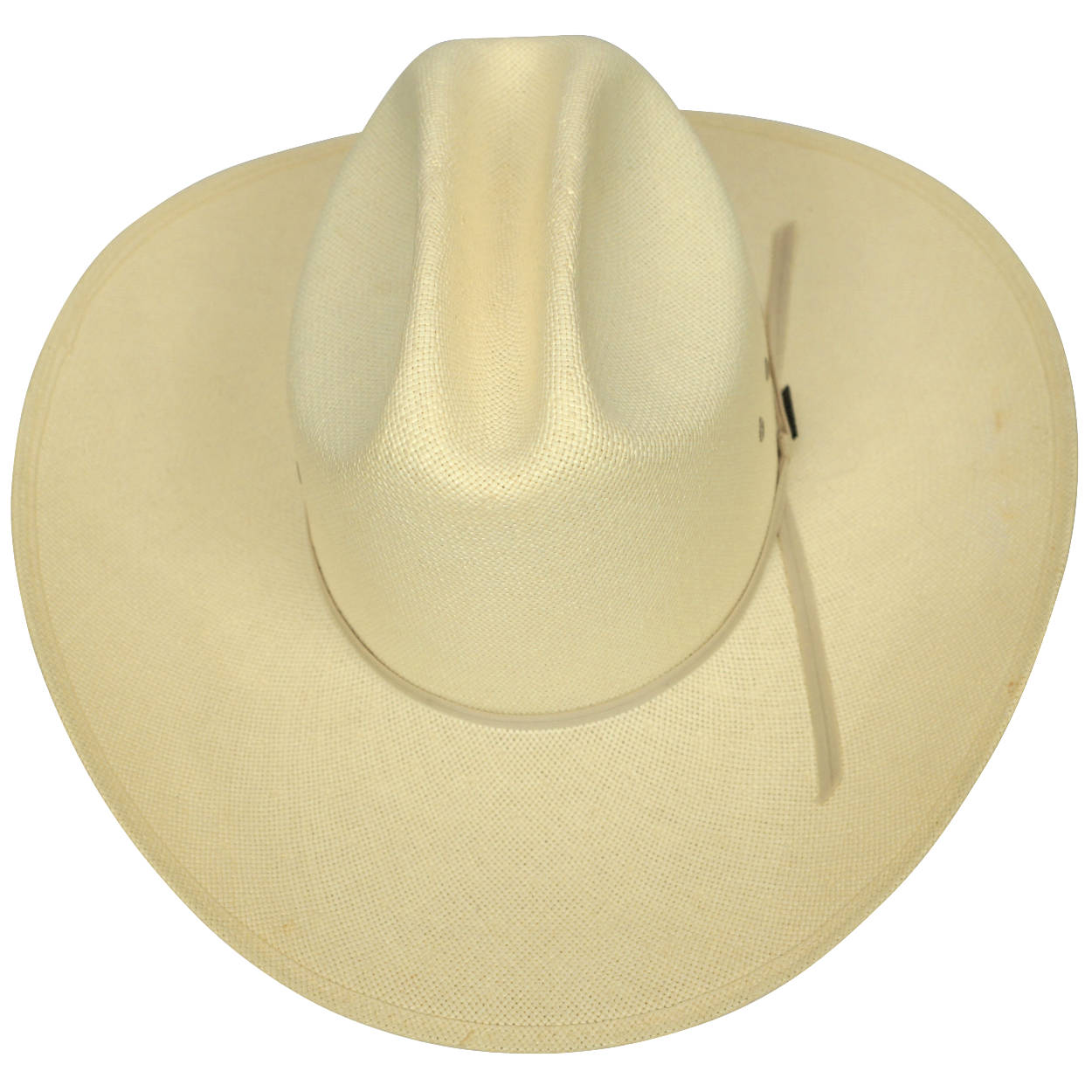 Vintage Resistol Shantung Straw Western Cowboy Hat Beige Long Oval Size 7 - Poppy's Vintage Clothing