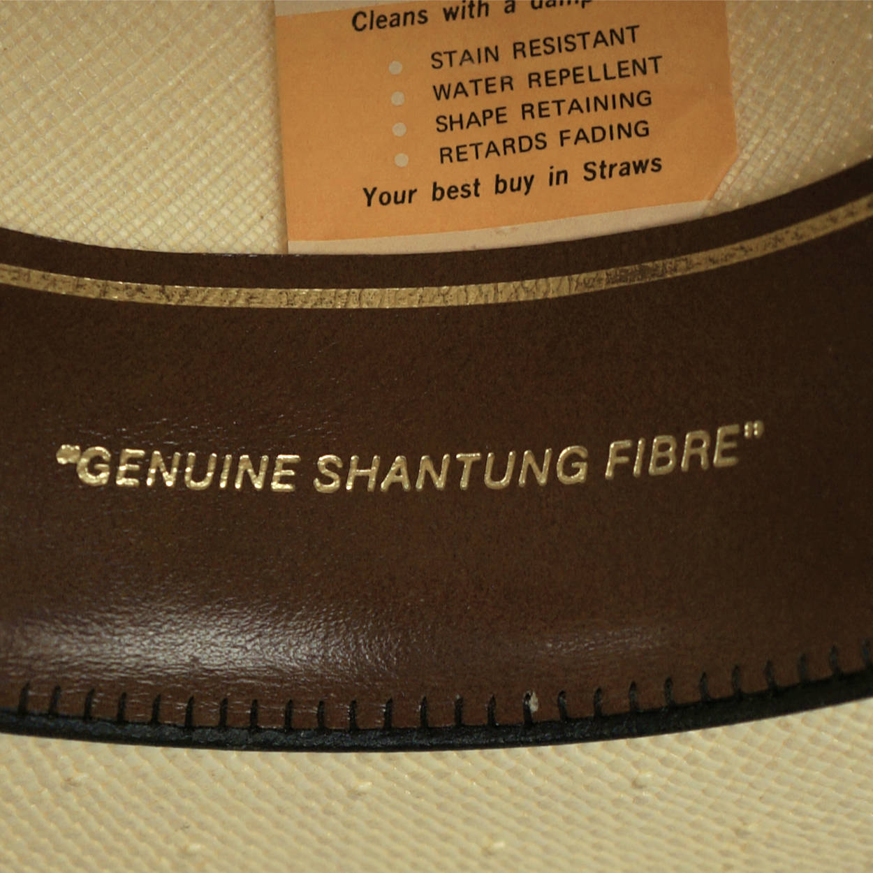 Vintage Resistol Shantung Straw Western Cowboy Hat Beige Long Oval Size 7 - Poppy's Vintage Clothing