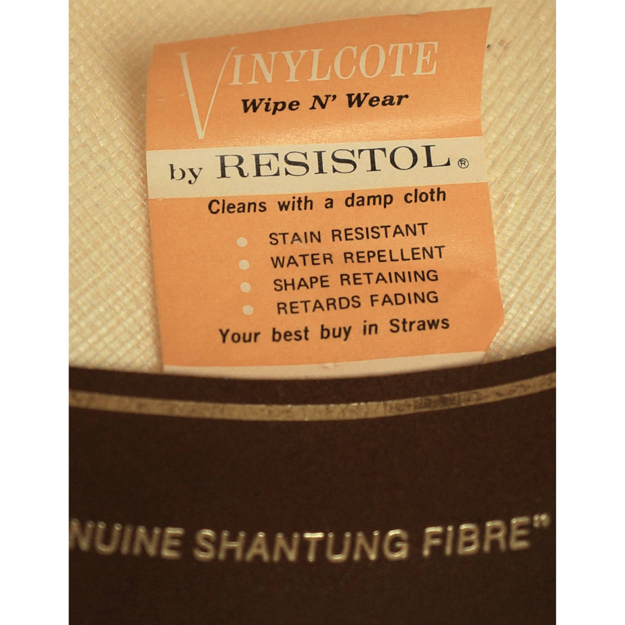 Vintage Resistol Shantung Straw Western Cowboy Hat Beige Long Oval Size 7 - Poppy's Vintage Clothing