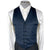 Vintage 1960s Suit Jacket and Vest Blue Shiny Wool Size M