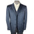 Vintage 1960s Suit Jacket and Vest Blue Shiny Wool Size M