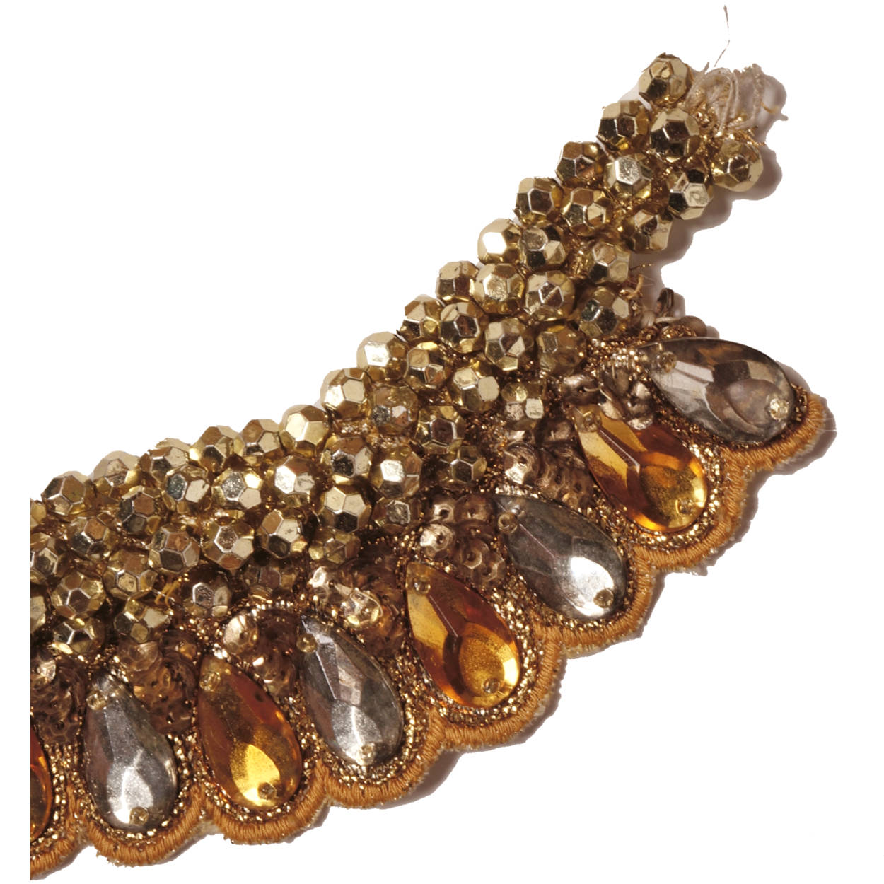 Vintage 60s Topaz Rhinestone Bib - Neck Piece - Necklace - Poppy's Vintage Clothing