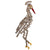 Vintage Rhinestone Brooch Crane Bird with Faux Pearl & Enamel 4.5” - 1930s - Poppy's Vintage Clothing