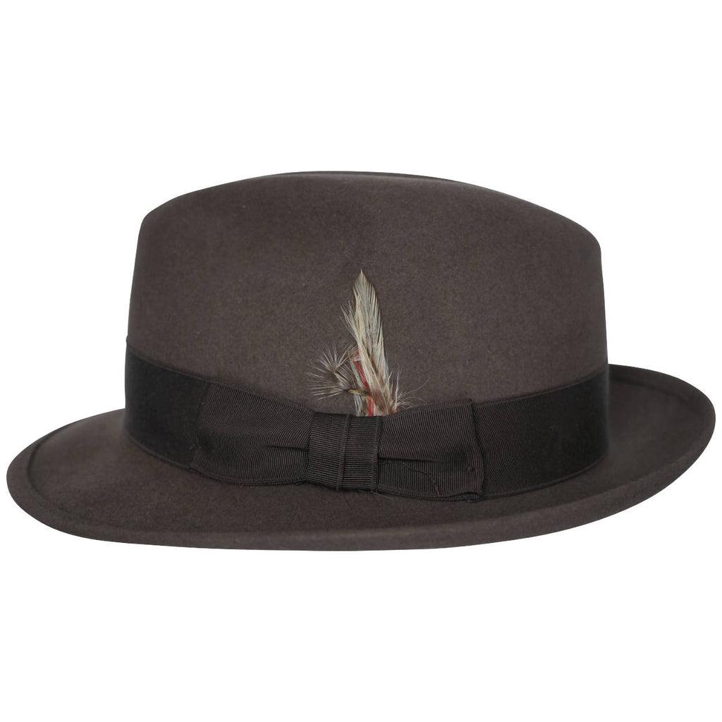 Vintage Mens Fedora Hat Robert Hall Fur Felt Made in USA Medium 7 1/8 - Poppy's Vintage Clothing