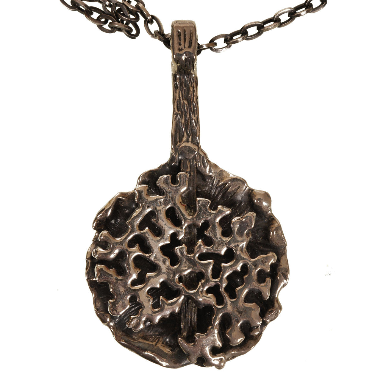 Vintage 1960s Brutalist Pendant by Robert Larin - Modernist Necklace - Poppy's Vintage Clothing