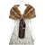 Vintage 1950s 60s Mink Fur Stole Shrug w Ribbon Tie Closure Pastel Brown Size M - Poppy's Vintage Clothing