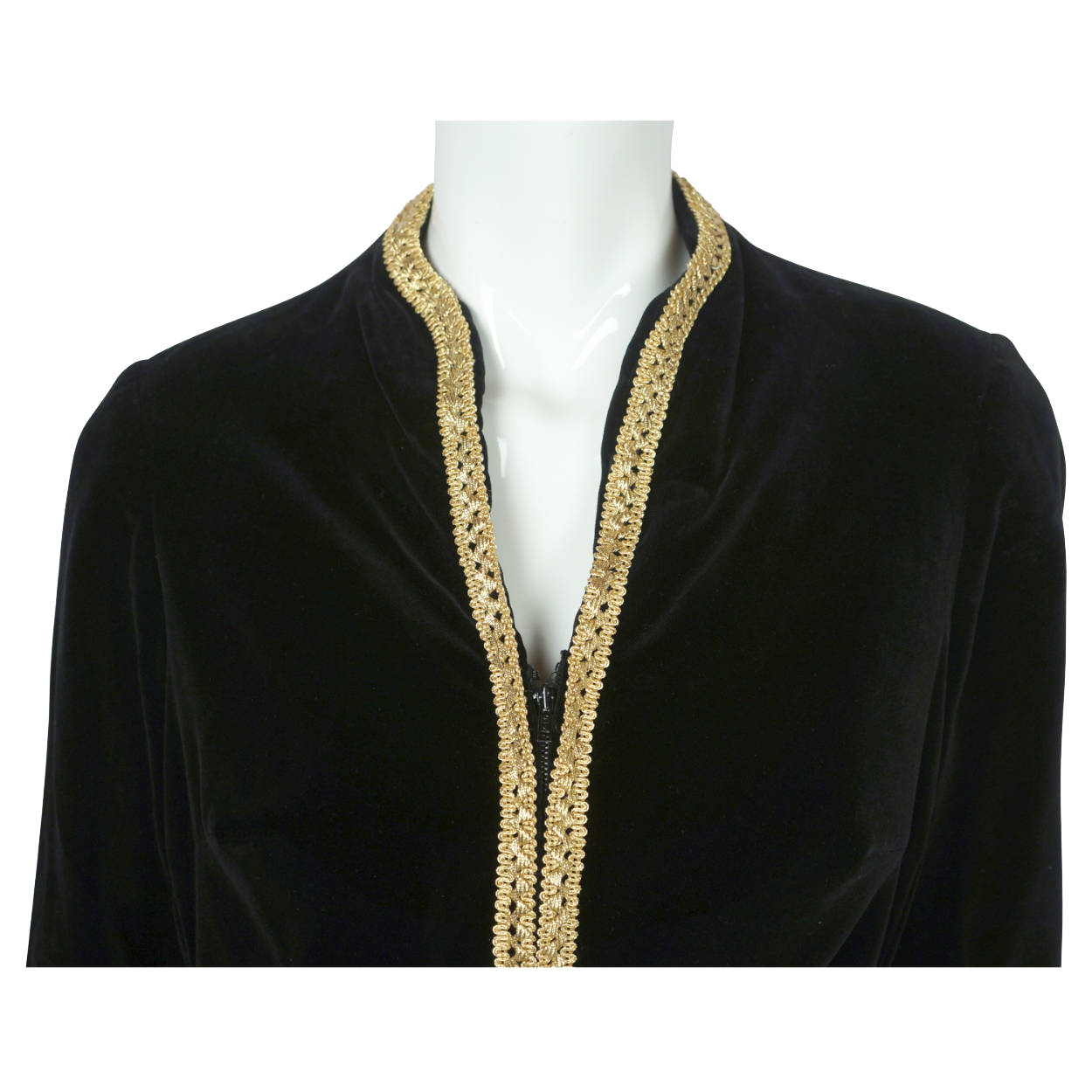 Vintage 1960s Mini Dress Black Velvet Montreal Couture Sz M - Poppy's Vintage Clothing