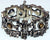 Vintage Brutalist Bracelet Robert Larin Canada 1960s Modernist Silver Plated Pewter - Poppy's Vintage Clothing