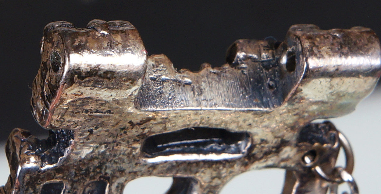 Vintage Brutalist Bracelet Robert Larin Canada 1960s Modernist Silver Plated Pewter - Poppy's Vintage Clothing