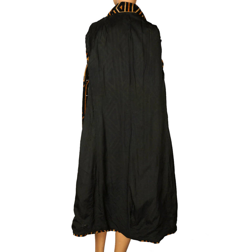 Vintage 1970s Roberta di Camerino Velvet Coat Geometric Pattern - Poppy's Vintage Clothing