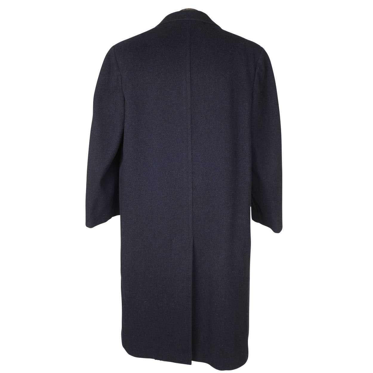 Vintage 1940s Mens Wool Coat Overcoat Slate Blue Size L XL The Trooper - Poppy's Vintage Clothing