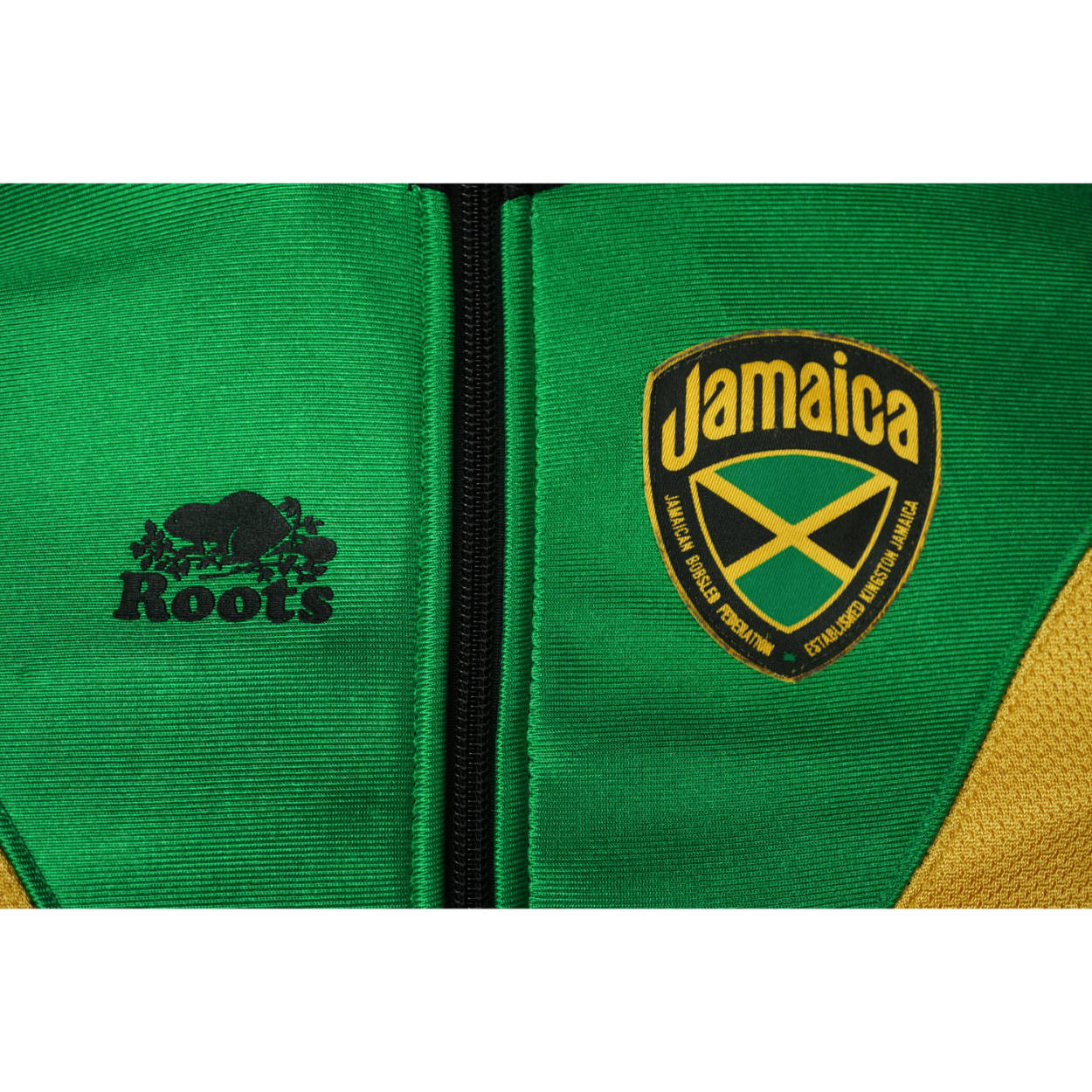 Jamaican Bobsled Team Jacket Jamaica Bobsleigh 1988 Olympics Roots Canada Size M - Poppy's Vintage Clothing