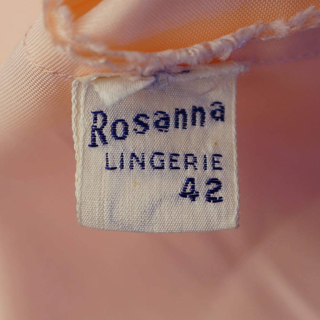 Vintage 1940s Nightgown Pink Rayon Satin Nightie -  Large - Poppy's Vintage Clothing