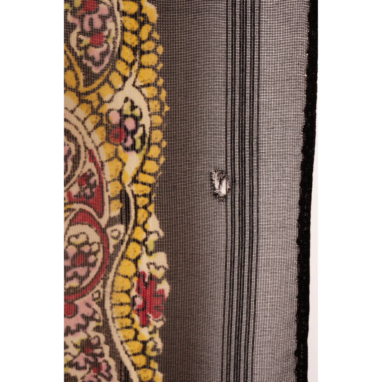 Vintage 1940s Scarf Long Rayon Chiffon Roses Floral Print 20 x 45 - Poppy's Vintage Clothing