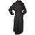 Vintage 1950s Dress Black Wool w Velvet Rosella Moden Frankfurt German Fashion M - Poppy's Vintage Clothing