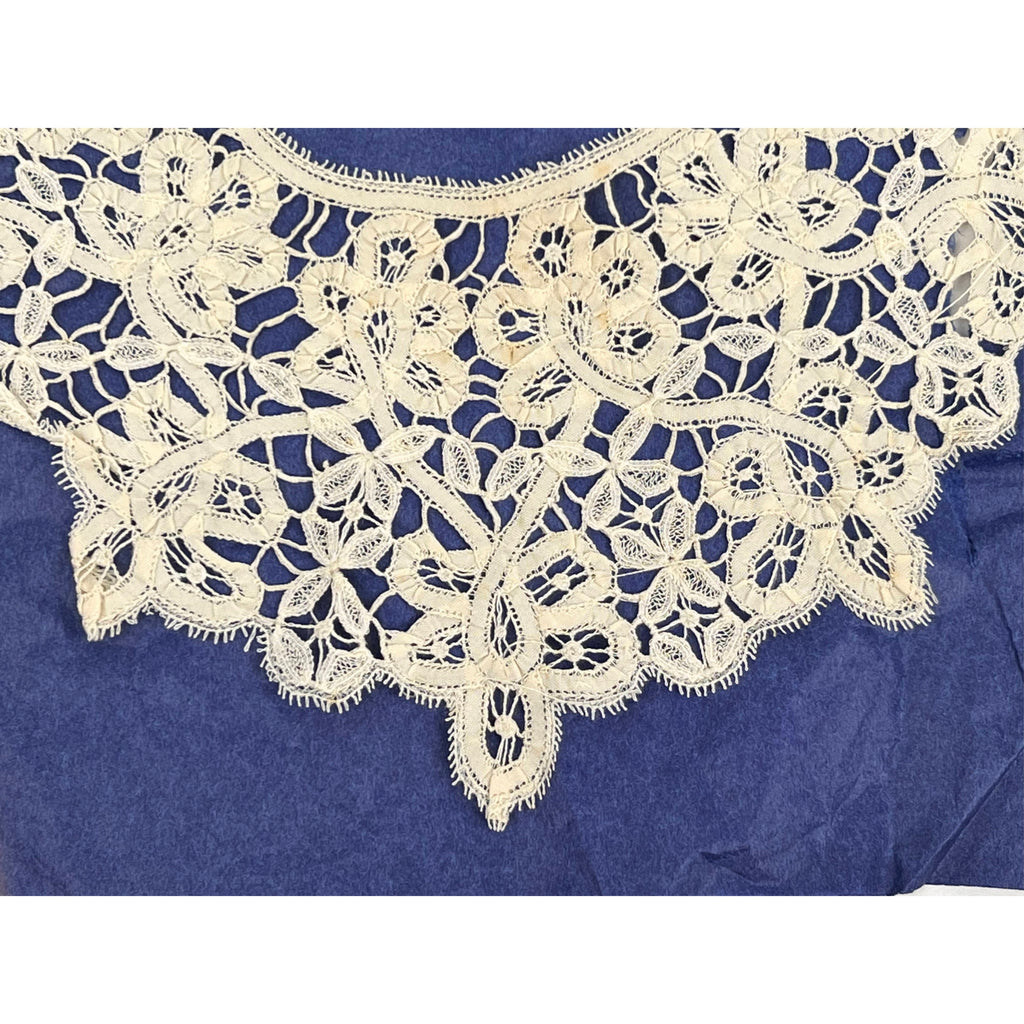Large Antique Lace Collar Honiton Hand Made Victorian Era