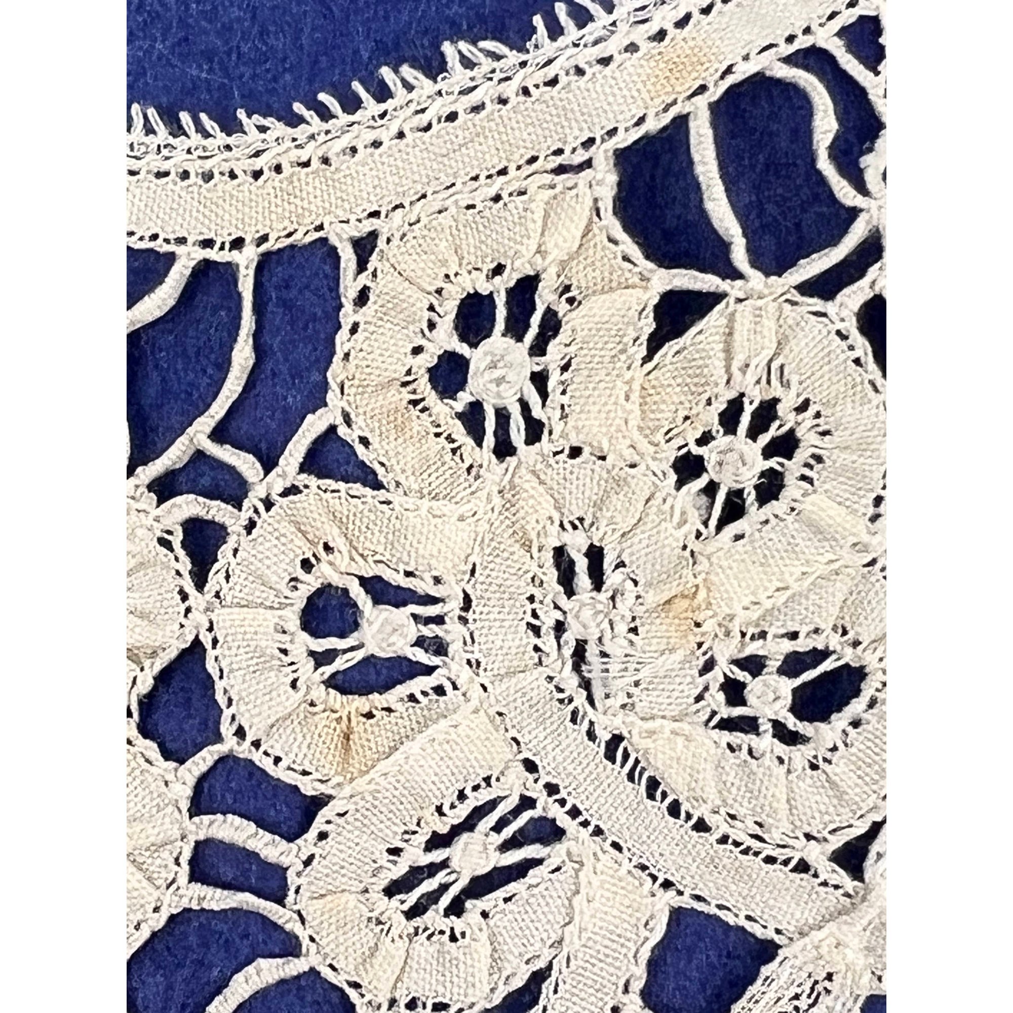 Large Antique Lace Collar Honiton Hand Made Victorian Era