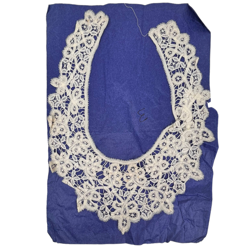 Large Antique Lace Collar Honiton Hand Made Victorian Era