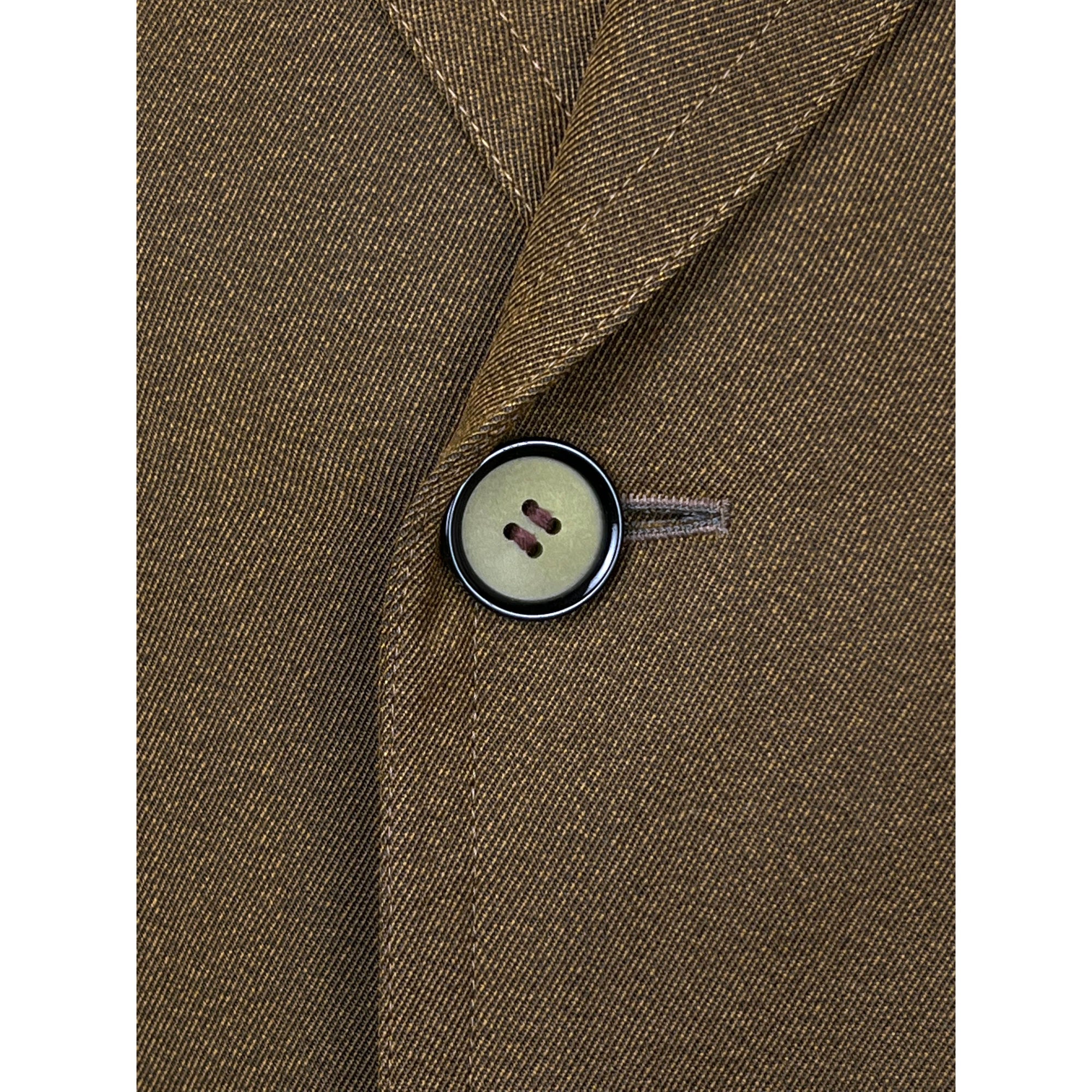 Vintage 1960s Mens Overcoat 2 Toned Twill Worsted Wool S M