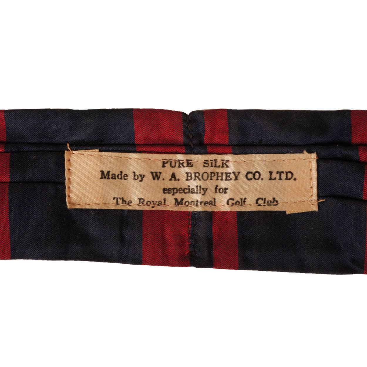 Vintage Silk Ascot Made for the Royal Montreal Golf Club by W A Trophy Cravat - Poppy's Vintage Clothing