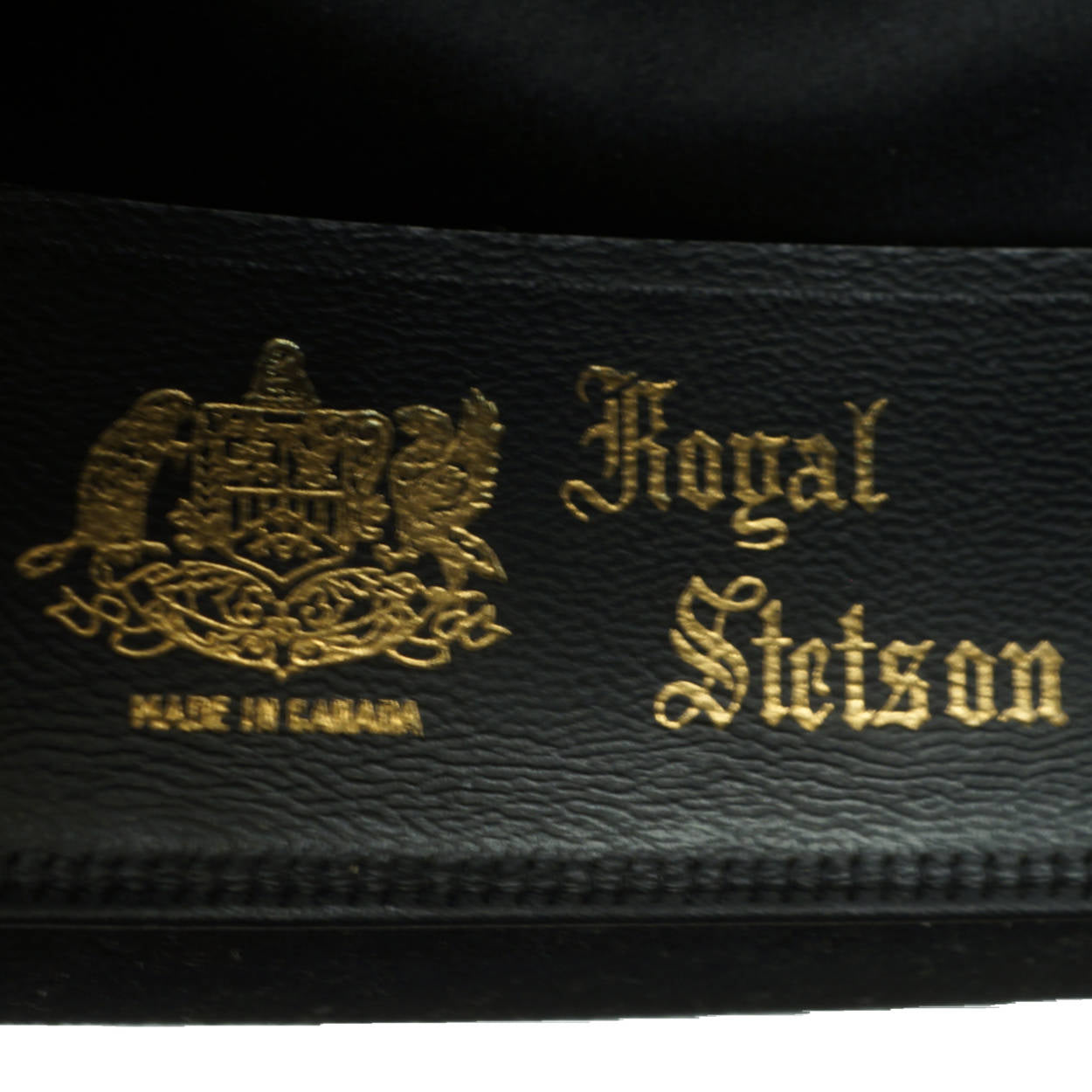 Vintage 1950s Royal Stetson Homburg Black Fur Felt Fedora Hat Size 7 - Poppy's Vintage Clothing