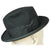 Vintage 1950s Royal Stetson Homburg Black Fur Felt Fedora Hat Size 7 - Poppy's Vintage Clothing