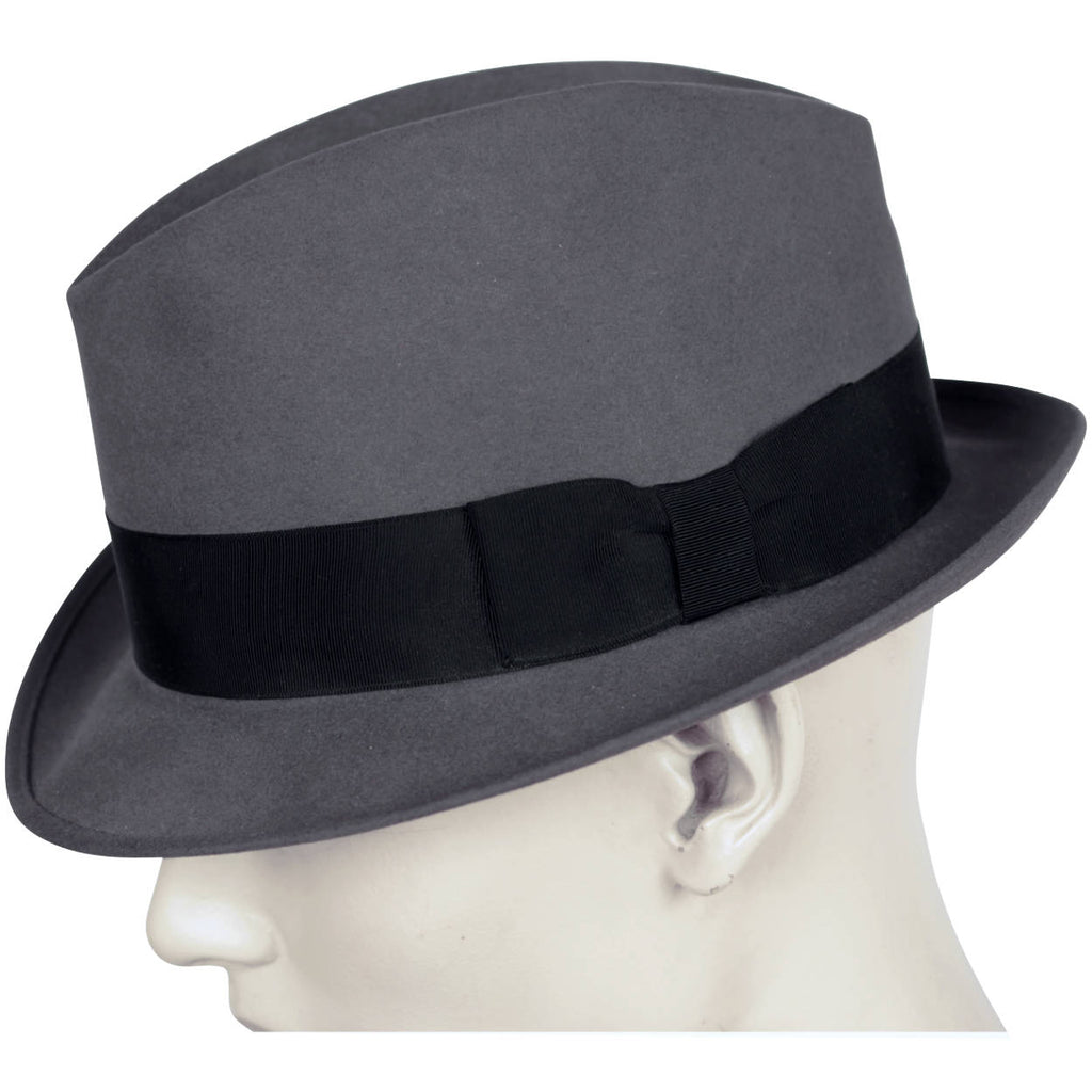 Vintage 1950s Mens Stetson Fedora Hat Grey Large 7 1/4 Canada - Poppy's Vintage Clothing