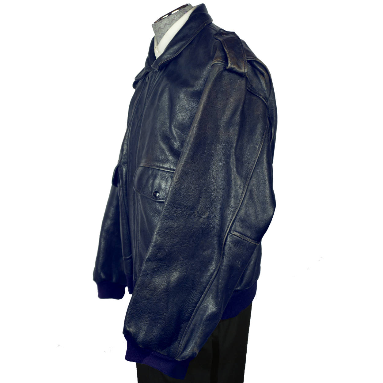 Mens Vintage Leather Jacket Rudsak Cowhide Bomber Style XXL