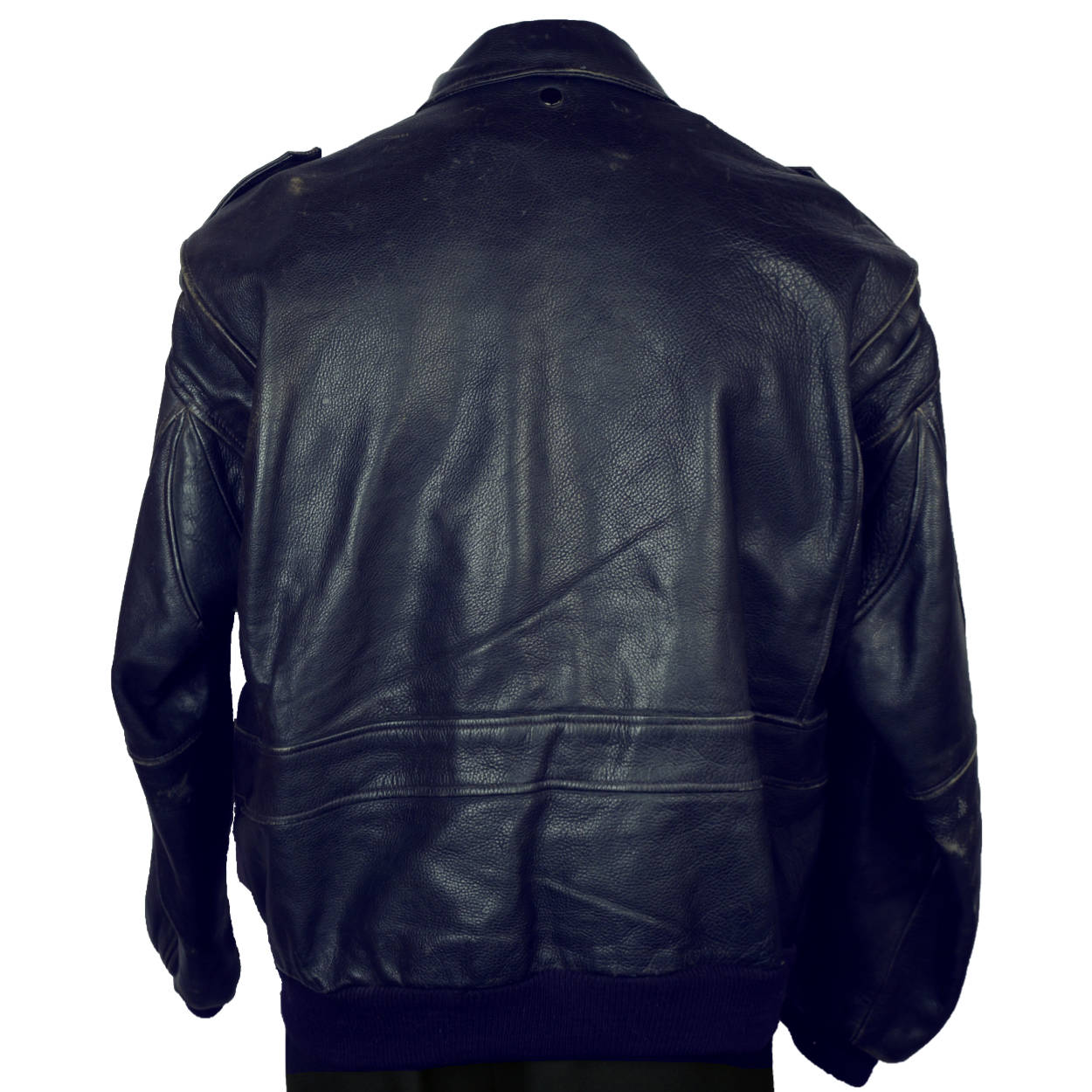 Mens Vintage Leather Jacket Rudsak Cowhide Bomber Style XXL - Poppy's Vintage Clothing